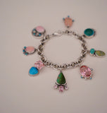 Repurposed Vintage Tiffany & Co. Bracelet with Turquoise Charms