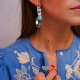 Kingman Turquoise Hoops