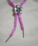 Turquoise Flower Beaded Bolo