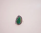 Kingman Turquoise and Gem Ring (Size 7.5)