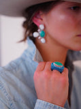Turquoise Resin Ring (Size 7)