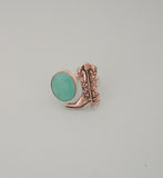 Adjustable Boot and Turquoise Ring (Size 8)