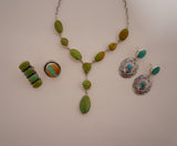 Kingman Turquoise Concho Earrings