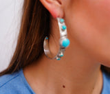 Kingman Turquoise Hoops