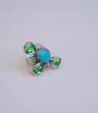 Gem and Kingman Turquoise Ring (7.5)