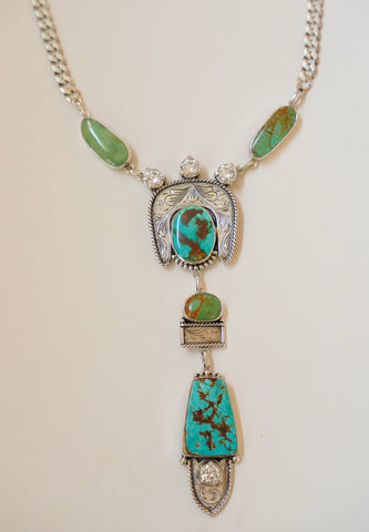 Royston Turquoise Buckle Necklace