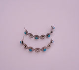 Kingman Turquoise Concho Hoops