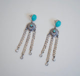 Turquoise Concho Earrings