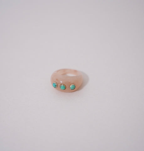 Kingman Turquoise Resin Ring (Size 7)