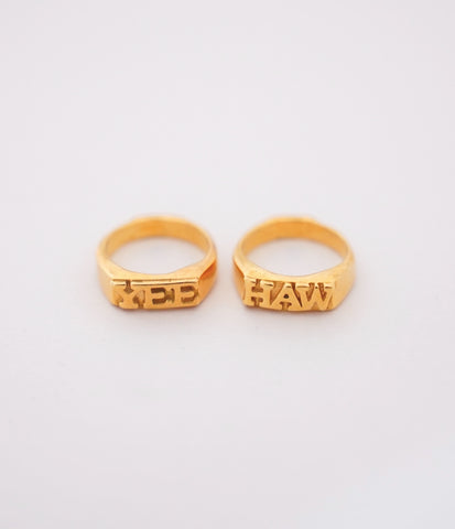 YEE HAW Gold Vermeil Rings (Size 8)