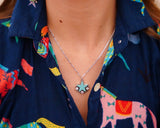 Turquoise Star Necklace (18”)
