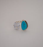 Adjustable Gem and Turquoise Ring (9)