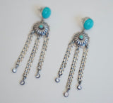 Turquoise Concho Earrings