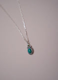 Kingman and Rose Cut Green Diamond Pendent (18”)