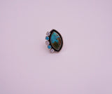 Royston Turquoise and Gem Ring (Size 8)