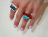 Turquoise Resin Ring (Size 7)