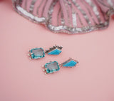 Turquoise and Gem Earrings