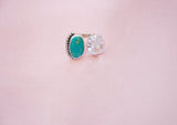 Adjustable Gem and Turquoise Ring (7.5)