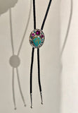Crystal and Turquoise Bolo