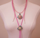 Seashell, Gem and Turquoise Bolo