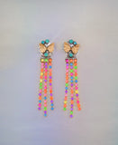 Butterfly and Turquoise Crystal Earrings