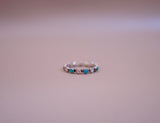Kingman and Rose Cut Moissanite Eternity Band (Size 7)