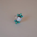 Gem and Turquoise Ring (size 7.5)