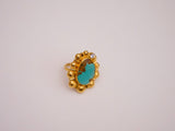 The Gem and Turquoise Gold Ring (Size 8)