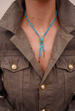 The Gold and Turquoise Beaded Bolo