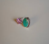 Adjustable Gem and Turquoise Ring (7)