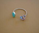 Royston Turquoise and Gemstone Cuff