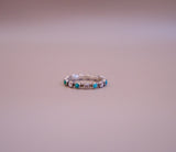 Kingman and Rose Cut Moissanite Eternity Band (Size 7)