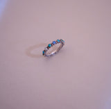 Turquoise and Mixed Stone Eternity Band (Size 7.5)