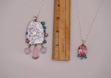 The Pink Gem Pendent (18”)