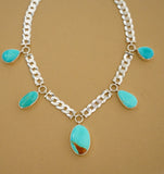 Turquoise Statement Chain Necklace