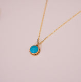 Turquoise Gold Necklace (18”)