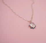 Gem and Turquoise Pendent (18”)