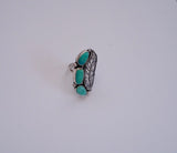 The Feather Turquoise Ring (7.5)