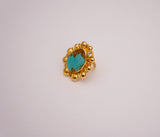 The Gem and Turquoise Gold Ring (Size 8)
