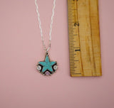 Turquoise Star Necklace (18”)