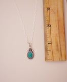 Kingman and Rose Cut Green Diamond Pendent (18”)