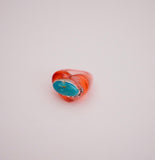 Turquoise Heart Ring (Size 8)