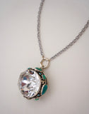 Turquoise and Crystal Necklace (18”)