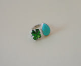 Adjustable Gem and Turquoise Ring (8.5)