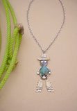 Turquoise and Jasper Cowboy Necklace (18”)