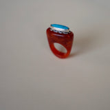 Turquoise Resin Ring (Size 7)