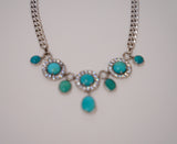 Kingman Turquoise and Gem Necklace (16-18”)
