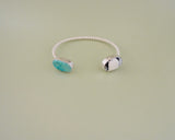 Turquoise and White Buffalo Cuff