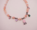 Pink Conch Charm Necklace
