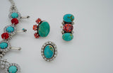 Gem and Turquoise Ring (Size 7)